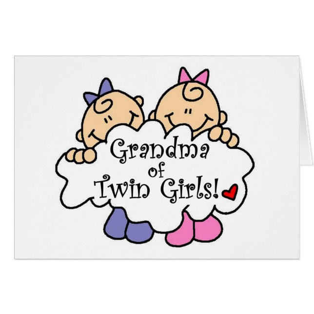 Grandma of Twin Girls Tshirts and Gifts (Front Horizontal)