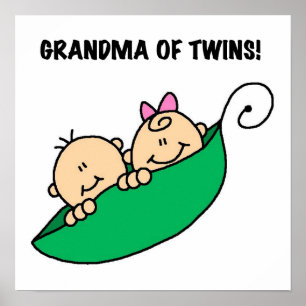 Grandma of Twins Gifts Poster
