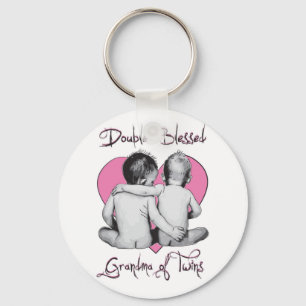 GRANDMA OF TWINS KEY RING