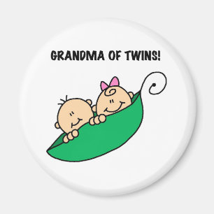 Grandma of Twins Peas in a Pod Tshirts and Gifts Magnet