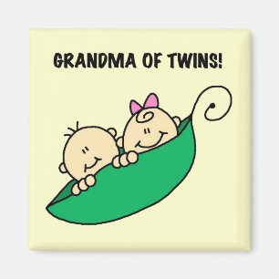 Grandma of Twins Peas in a Pod Tshirts and Gifts Magnet