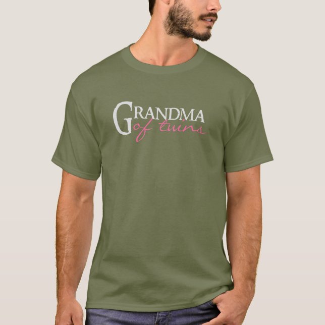 Grandma Of Twins - Proud Twin Grandparent T-Shirt (Front)
