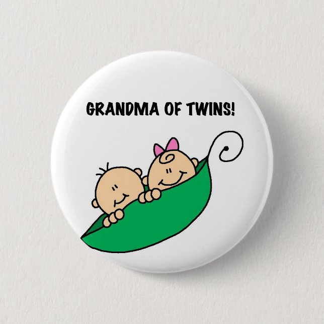 Grandma of Twins Tshirts and Gifts 6 Cm Round Badge (Front)