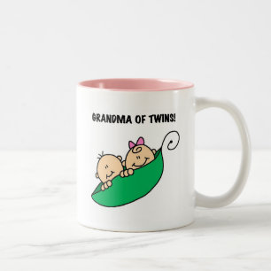 Grandma of Twins Tshirts and Gifts Two-Tone Coffee Mug