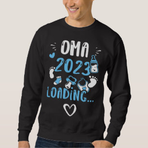Grandma Oma 2023 Loading   Baby Boy Sayings Sweatshirt