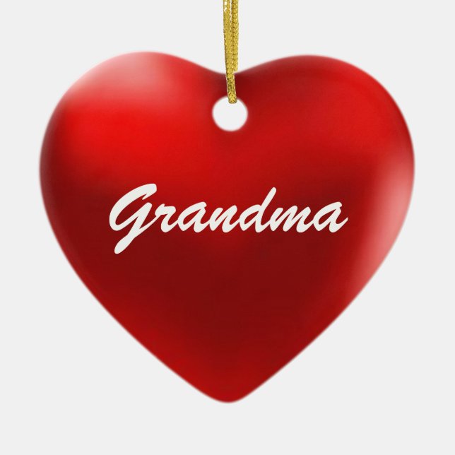 Grandma Ornament Heart (Front)
