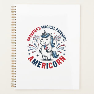 Grandma Patriotic Americorn Unicorn Shirt Design_1 Planner