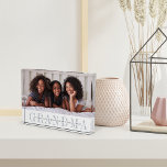 Grandma Personalised Photo Block<br><div class="desc">Create a sweet gift for grandma with this personalised acrylic photo block. "GRANDMA" appears beneath your photo in chic grey lettering,  with your custom message and grandchildren's names overlaid.</div>