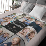Grandma Personalised Photo Collage Modern  Fleece Blanket<br><div class="desc">This black personalised "World's Greatest Grandma" 8-photo collage blanket features a simple pink heart, accompanied by elegant handwritten script typography and the name of beloved grandchildren. An ideal and heartwarming gift for your grandmother on special occasions like Mother's Day, Christmas, or birthdays. Customise it with photos of favourite grandkids to...</div>