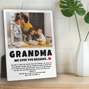 Grandma Personalised Photo Gift from Kids Plaque