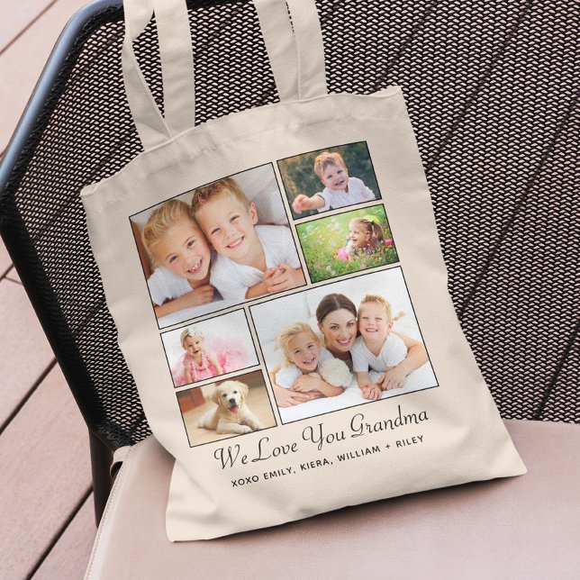 Grandma Personalized Photo Tote Bag (Creator Uploaded)