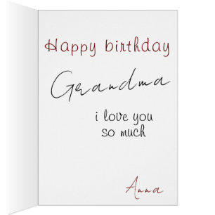 Grandma Photo Birthday Card
