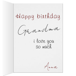 Grandma Photo Birthday Card