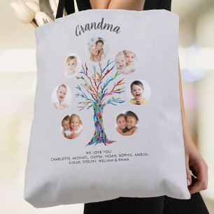 Grandma Photo Collage Gray Tote Bag
