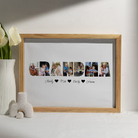 Grandma Photo Collage Poster 7 Photos