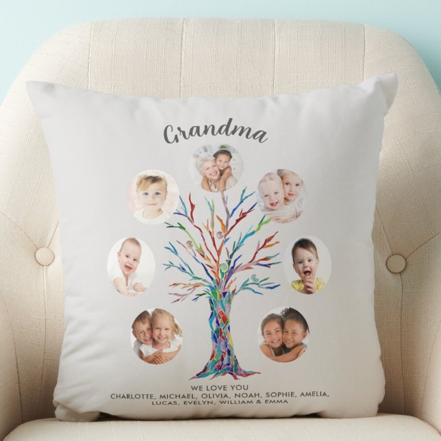 Grandma Photo Keepsake Grey Cushion (Creator Uploaded)
