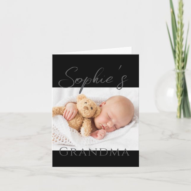 Grandma Photo T Shirt  Card (Front)