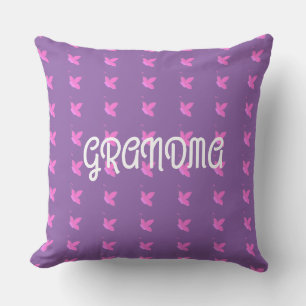 Grandma Pink Butterflies Cushion