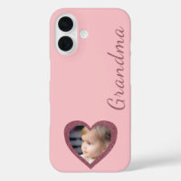 Grandma Pink Hearts Grandchildren Custom Photo