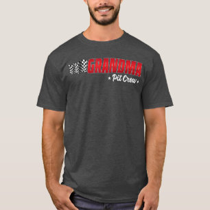Grandma Pit Crew Race Birthday Family Racing Adult T-Shirt