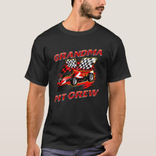 Grandma Pit Crew Race Car Birthday Party Racing Fa T-Shirt