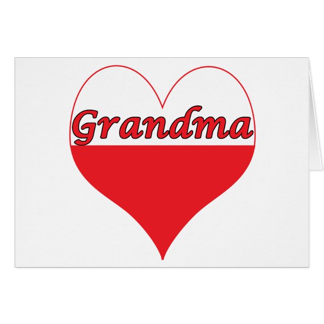 Grandma Polish Heart (Front Horizontal)