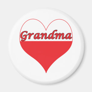Grandma Polish Heart Magnet