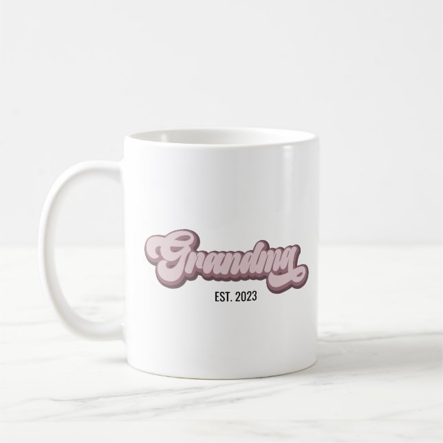 Grandma Purple Lavender Custom Year  Coffee Mug (Left)