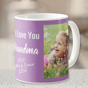 Grandma Purple Photo Coffee Mug