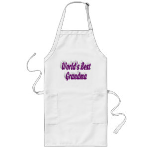 Grandma purple text long apron
