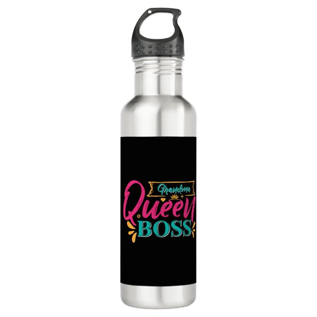 Grandma Queen Boss Super Grandma Granny 710 Ml Water Bottle (Front)