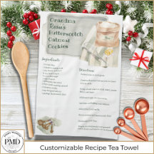 Grandma Recipe | Butterscotch Cookie Personalised