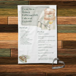 Grandma Recipe | Butterscotch Cookie Personalised Tea Towel<br><div class="desc">Bake up a batch of Grandma's favourite cookies using her recipe printed on this beautifully personalised keepsake heirloom tea towel. Always have her favourite recipe on hand to bake up a batch of Grandma's or Mum's cookies for family, friends, or gifts. You can edit the design for recipes from any...</div>