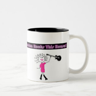 Grandma Rocks This House! Two-Tone Coffee Mug