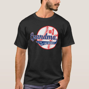 Grandma Rookie of Year 1st Birthday Baseball Theme T-Shirt