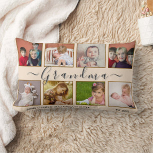 Grandma’s 8‑Photo & Names Custom Pillow