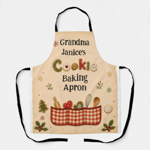 Grandma’s Christmas Cookie Baking Apron Festive