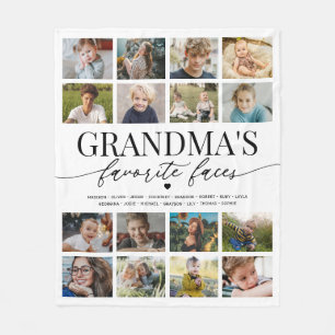 Grandma’s Favorite Faces 16 Photo Blanket