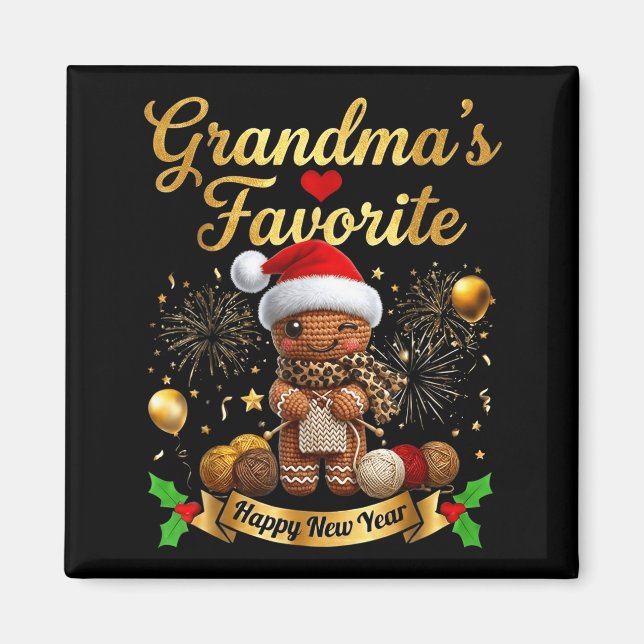 Grandma’s Favorite Gingerbread Crochet Doll For Cr Magnet (Front)