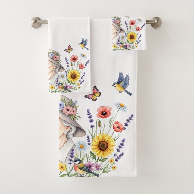 Grandma’s Floral Bath Towel (Insitu)