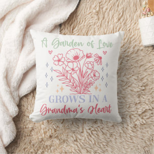 Grandma’s Heart Pillow – Floral Mother’s Day Gift