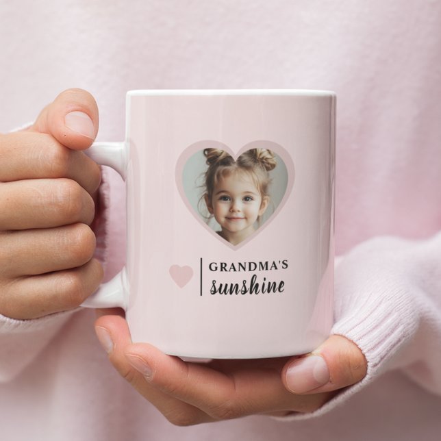 Grandma’s Sunshine Mug – Personalised Pink (Creator Uploaded)