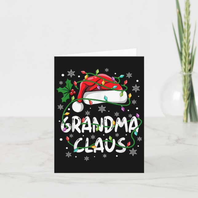 Grandma Santa Claus Family Christmas Squad Crew Ma Card (Front)