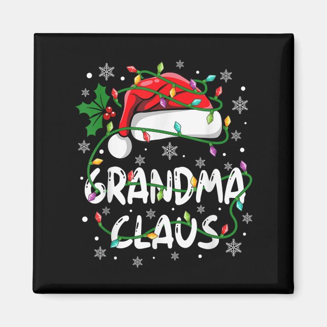Grandma Santa Claus Family Christmas Squad Crew Ma Magnet (Front)