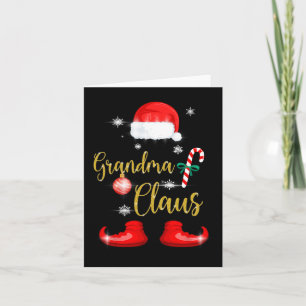 Grandma Santa Claus Fun Family Christmas Pjs For G Card