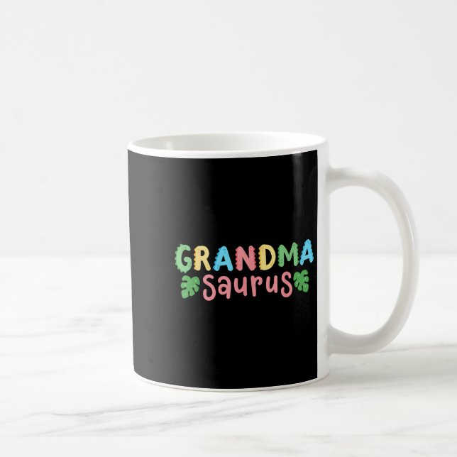 Grandma Saurus Kids Dinosaur Birthday Party Family Coffee Mug (Right)