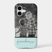  Grandma Script w/ Photo | Teal 