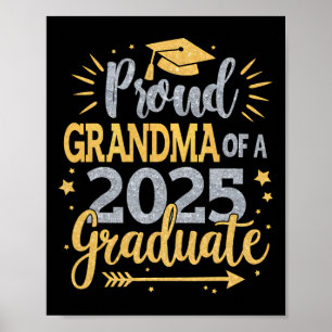 Grandma Senior 2025 Proud Grandma Of A Cl Of 25 Gr Poster