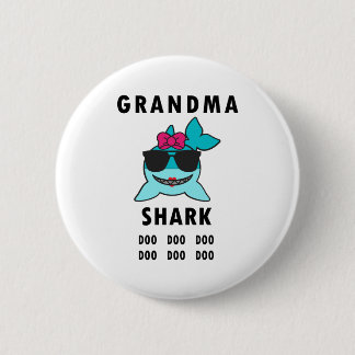 Grandma Shark Doo Doo Doo 6 Cm Round Badge