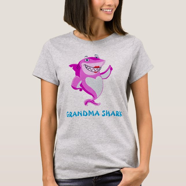Grandma Shark | Funny Personalised T-Shirt (Front)